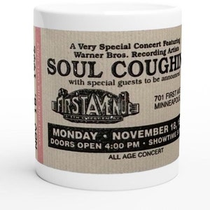 Soul Coughing Konzerttasse - 1996 Ticket Stub Design - Retro Musikliebhaber Geschenk