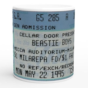 Beastie Boys 1995 Tour Tasse - Milwaukee Konzertkarte Stub Design - DJ Hurricane Tribute - Sammlergeschenk