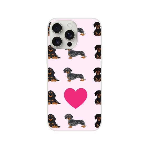 Dachshund Dog Lover Flexi Phone Case for iPhone Cute Durable