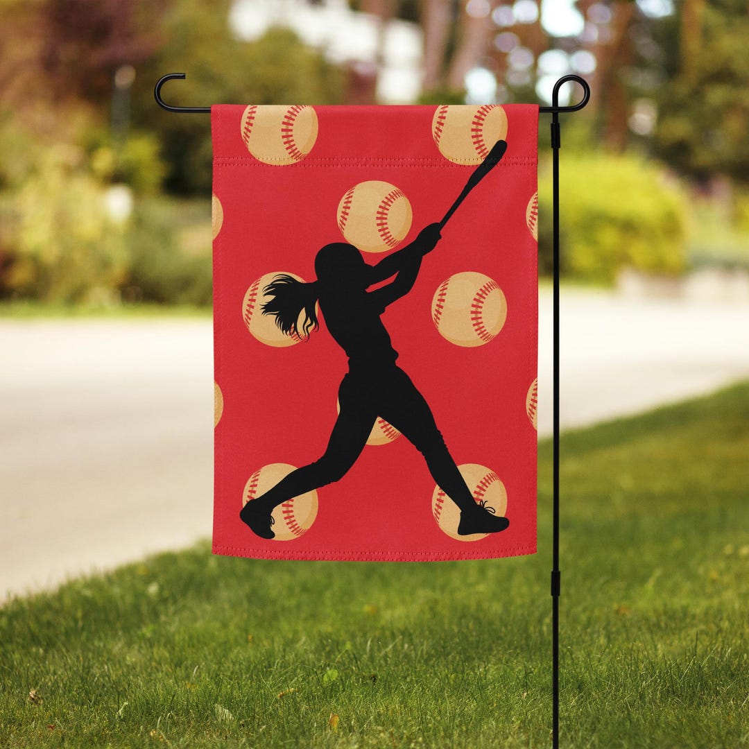 Softball Support. Sign Softball Garden Flag | Sport Fan Yard Sign | Gift for Players and ...