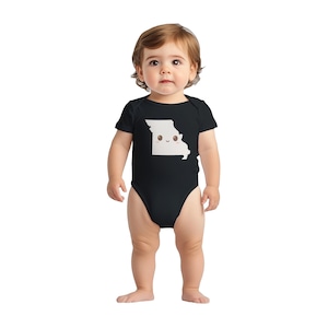 Cache-couche pour bébé Missouri Smiley Face - Adorable body en coton - Cadeau parfait pour les nouveaux parents