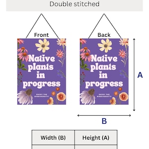 Inheemse planten tuinbord | Milieuvriendelijke tuinvlag, cadeau plantenliefhebber, duurzaam buitendecor, op de natuur geïnspireerd woonaccent afbeelding 9