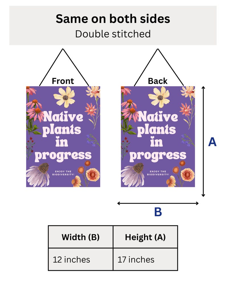 Inheemse planten tuinbord | Milieuvriendelijke tuinvlag, cadeau plantenliefhebber, duurzaam buitendecor, op de natuur geïnspireerd woonaccent afbeelding 9