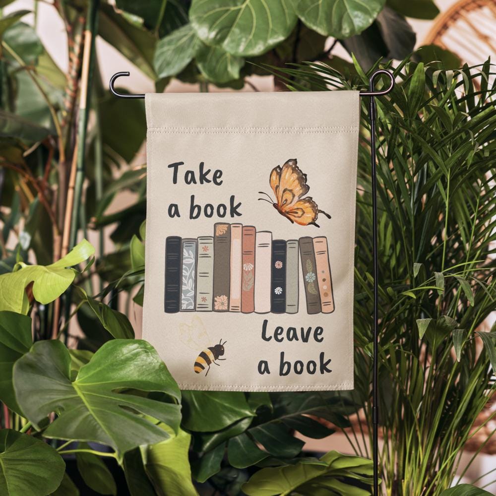 SODAVA Gartenflagge 'Kostenlose Kleine Bibliothek' – Doppelseitig, 30,5 X 45,7 Cm, Aus Polyester, Für Garten & Hof