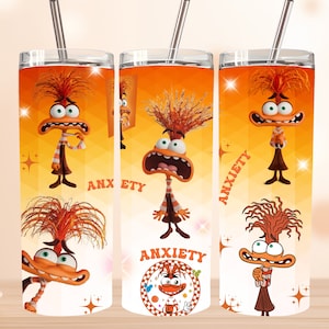 Cartoon Characters 20 oz Skinny Tumbler Png, Cartoon Emotions 20oz Tumbler Png, Movies Characters 20oz Tumbler Wrap, Emotions  Tumbler wrap