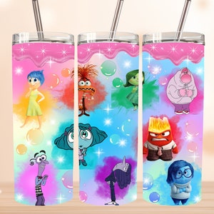 Zeichentrickfiguren 20 oz Skinny Tumbler Png, Cartoon Emotionen 20 oz Tumbler Png, Filme Charaktere 20 oz Tumbler Wrap, Emotionen Tumbler wrap