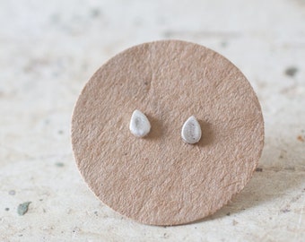 Drop Earrings, Raindrop Studs, Drop Studs, Sterling Silver Studs, Rain Earrings