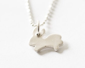 Bunny Necklace, Delicate Animal Necklace, Rabbit Jewelry