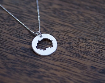 Silver Pig Necklace, Minimalist Cute Piggy Bank Necklace, Pretty Penny Bank Necklace, Gifts for Her