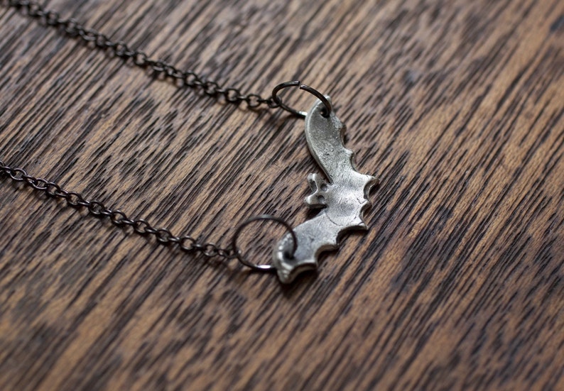 bat jewelry bat charm bat necklace wing necklace halloween necklace sterling silver bat bat pendant baby bat necklace