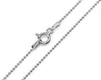 Replacement Chain - Sterling Silver Chain - Tiny Plain Cable Oval - Finished Necklace for Pendant - Ready to Wear Cable Chain - 18 inches