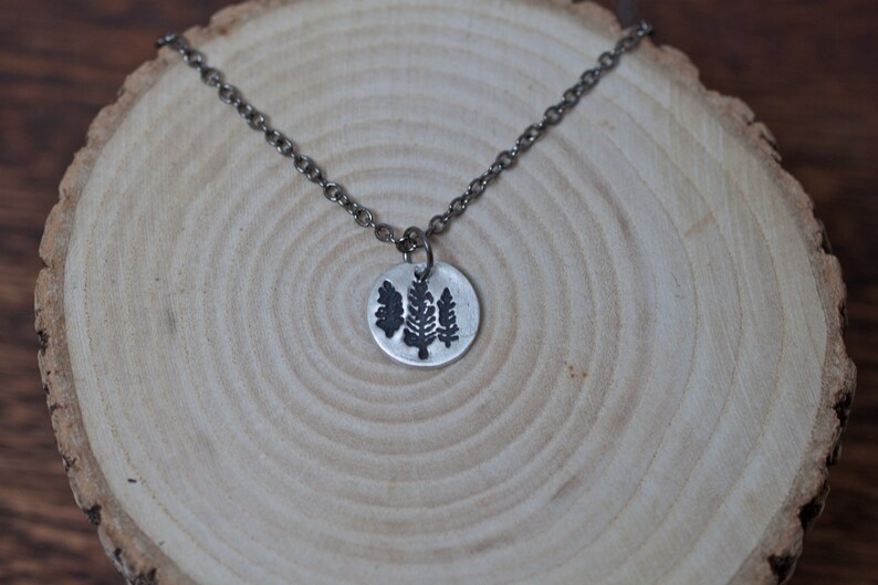 Pine Tree Necklace Handmade Sterling Silver Pine Tree Jewelry Etsy