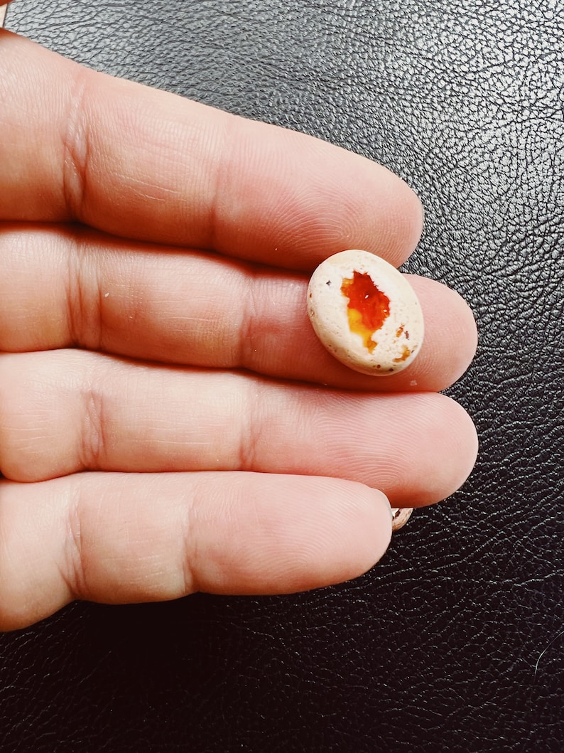 Mexicaanse Fire Opal Cabochon, Flat Back Cabochon, Mexicaanse Fire Opal Cab Lot afbeelding 6