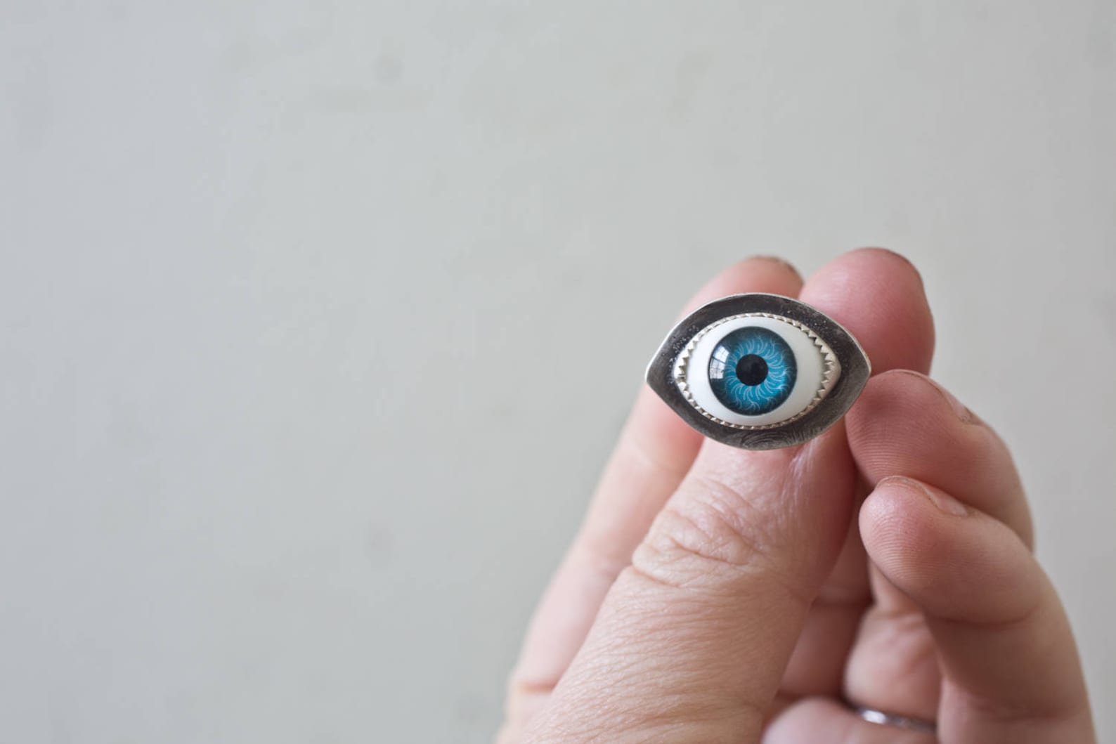 Handmade Eyeball Ring Sterling Silver Eye Ring Third Eye Ring Etsy