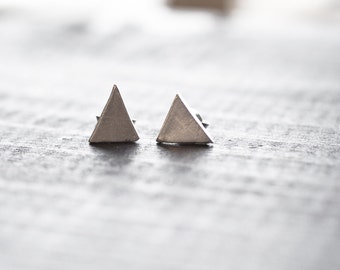 Dreieck Ohrstecker - Silber Ohrstecker - Geometrische Ohrstecker - Silber Dreieck Ohrstecker - Doppelte Dreieck Ohrringe