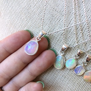 Opal star necklace, dainty opal necklace, Celestial jewelry, dainty necklace, birthday gift for her, jewelry gift, North Star