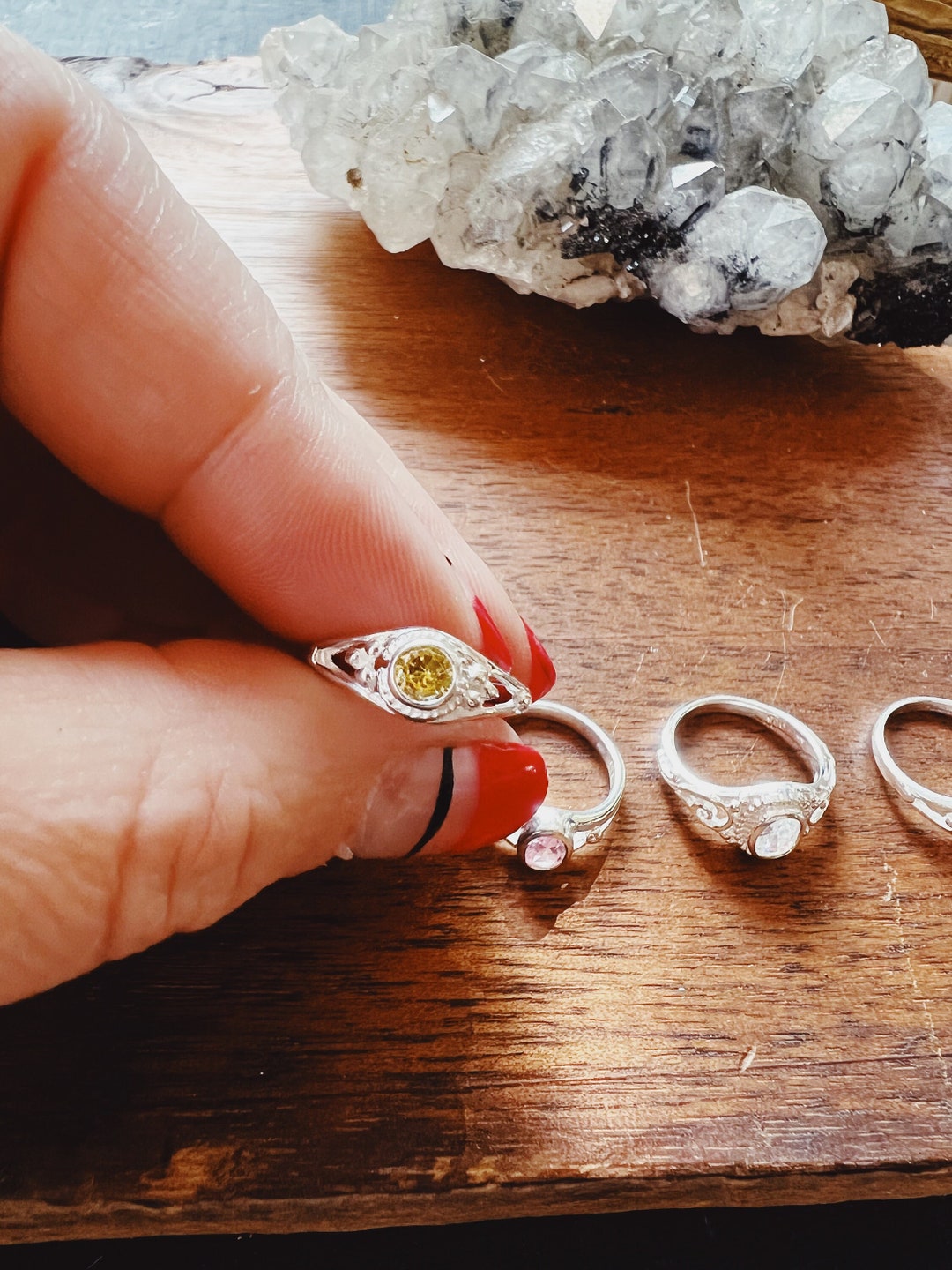 Children's Sterling Silver Little Girls CZ Heart Baby Ring for Toddler