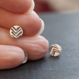 Tiny Minimal Studs, Hammered Studs, Silver Triangle Studs, Post Earrings, Chevron Studs, Dainty Earrings, Gifts for Her