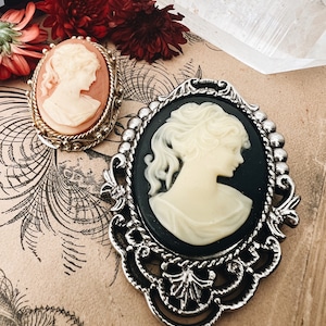 VIntage 1960s 60s Cameo Pin or Pendant Rough Carved Gold Tone Setting 60s Jewelry 60s Fashion 60s Accessories Profile Cameo Pendant Neck Pin