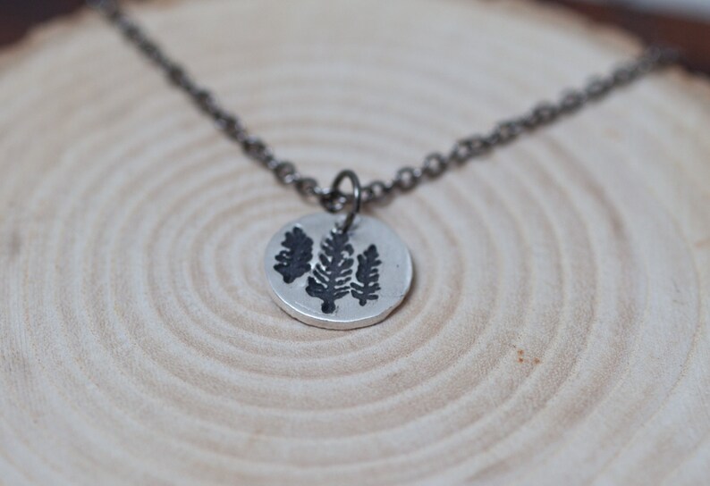 Pine Tree Necklace Handmade Sterling Silver Pine Tree Jewelry Etsy