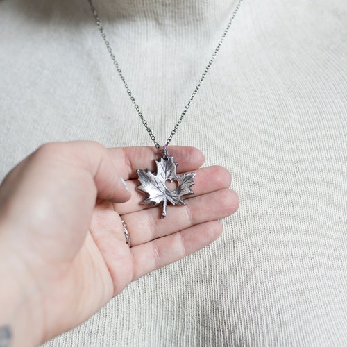 I Heart Canada Silver Necklace Canada Necklace Love Etsy Canada