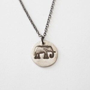 Elephant Necklace, Silver Elephant Necklace, Elephant and Luck Necklace, Lucky Necklace, Gift For Her
