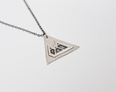 mountain peak necklace - fine silver mountain necklace - mountain necklace - triangle mountain necklace - mountain jewelry