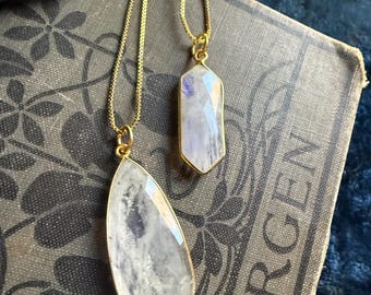 Moonstone Necklace, Moonstone Jewelry, Necklace for Women, Gem Stone Necklace, Bridesmaid Gift