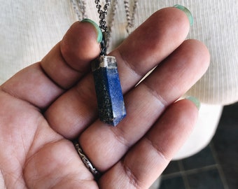 Lapis Lazuli ketting, genezing Lapis Lazuli punt ketting - kristallen ketting