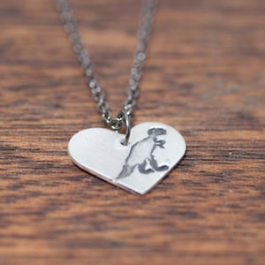 T Rex Necklace Dinosaur Necklace, Cute Tyrannosaurus Pendant,Sterling Silver Teen Dino Pendant, Animal Jewelry, Kids Jurassic Park inspired