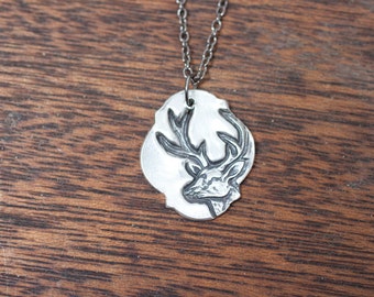 Deer Necklace • Antler Necklace • Gold Antler Necklace • Elk Antler Pendant • Antler Jewelry • Deer Antler Jewelry • Deer Jewelry
