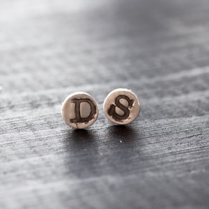 Initial Earrings,  Minimalist • Dainty Letter Stud Earrings • Minimalist Earrings • Bridesmaid Gifts