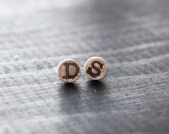 Initial Earrings,  Minimalist • Dainty Letter Stud Earrings • Minimalist Earrings • Bridesmaid Gifts