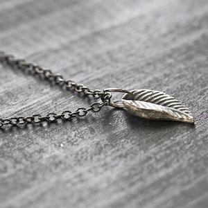 leaf necklace, sterling silver chain, silver dipped leaf, statement necklace, woodland jewelry, long boho necklace, gift for her