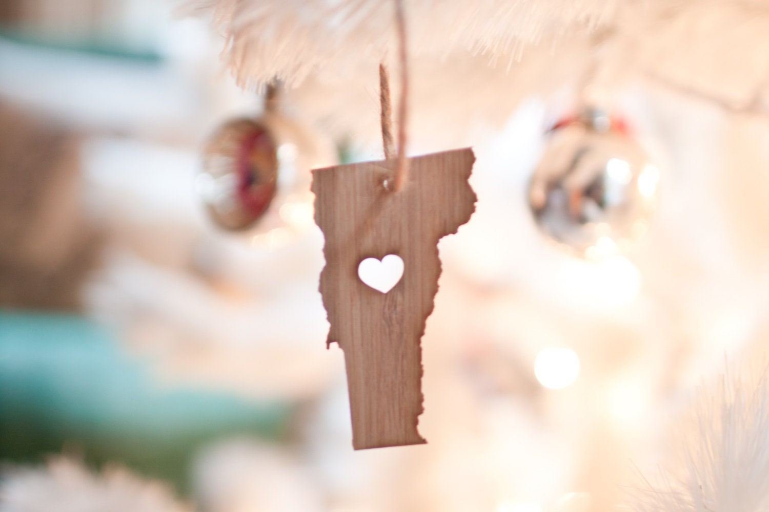 Vermont State Ornement - J'ai Le Cœur Vermont Bambou Arbre d'ornement