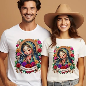 Plantilla PNG Nuestra Señora de Guadalupe, Madre Virgen PNG, Sublimacion y DTF Listo para impresion