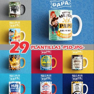 29 Father's Day PNG Digital Templates - Dad - Father - T-shirts, Editable PNG PSD