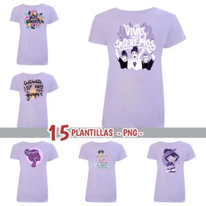 15 Plantillas  - PNG  Dia de la Mujer 8 de Marzo -Playeras Girl Power