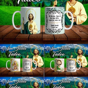5 Plantillas PNG San Judas Tadeo para taza - Religiosos  - Sublimacion