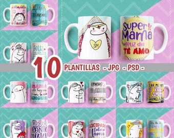 10 PNG Mother's Day Digital Templates - Mom - Florks Mom Mugs