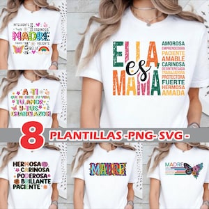 8 PNG Mother&#39;s Day Digital Templates - SVG and PNG Mom T-shirts Vectors