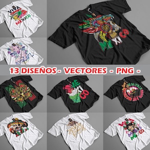 13 Mexican Patriotic Month Templates - SVG Vectors - PDF - PNG Designs