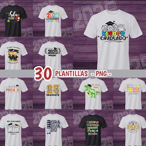 30 Plantillas PNG Graduacion 2025 - Graduados Diseños Digitales para creacion de playeras y mas