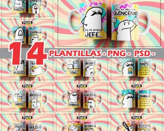 14 PNG Digitale Vorlagen - Flork-Mitarbeiter, Labor Day 11oz Tassen