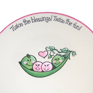 Sweet Pea Baby Shower Signature Plate / Guest Book Alternative