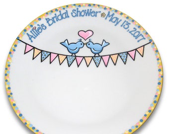 Love Bird Bunting Signature Plate/ Guest Book Alternative