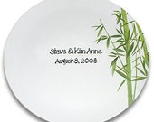 Lucky Bamboo Personalized Wedding Signature Plate Guest Book Alternative