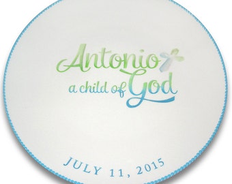 Child of God Baptism Personalized Signature Plate / Guest Book Alternative