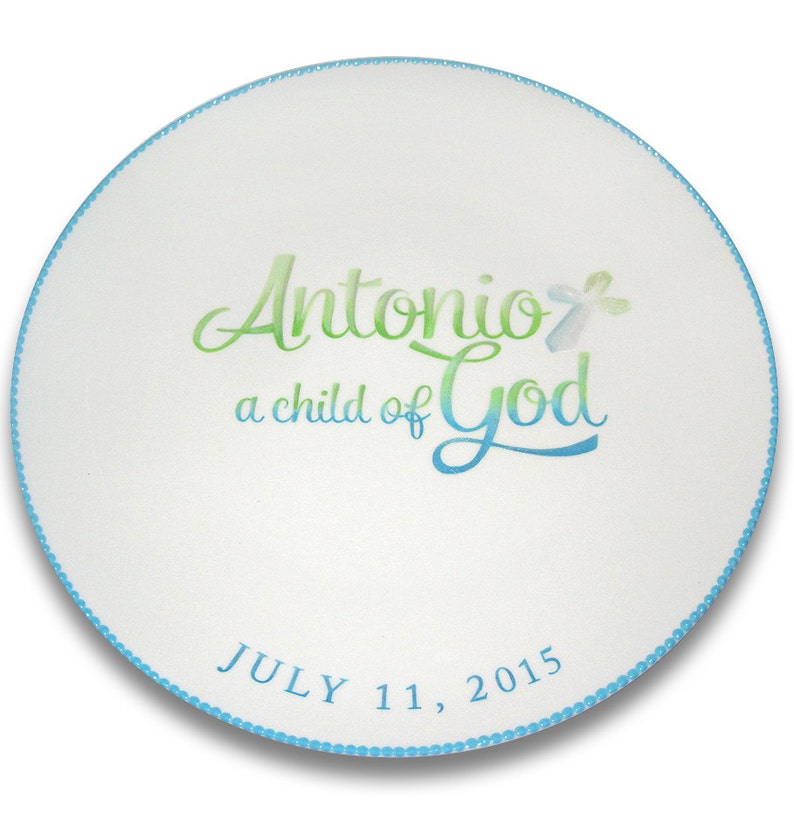 Child of God Baptism Personalized Signature Plate / Guest Book Alternative image 1