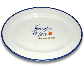 Fall Monogram Custom Signature Platter / Guest Book Alternative